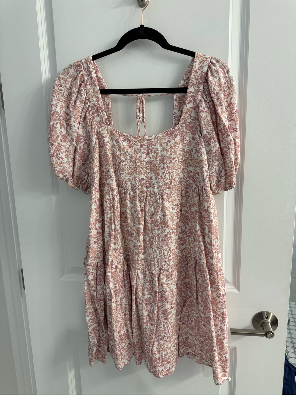 Altar’d State Floral Puff Sleeve Mini Dress